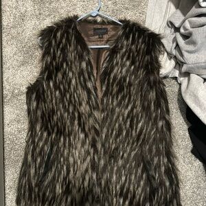 investments faux fur vest